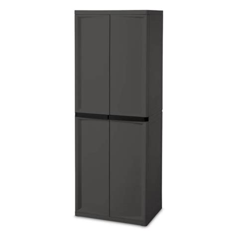 black and gray steel storage cabinet with doors|sterilite storage cabinets with doors.